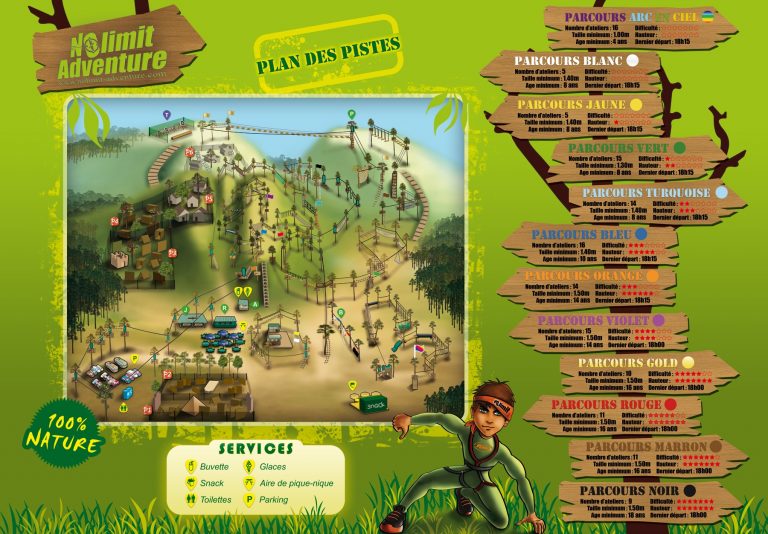 plan paintball accrobranche NoLimit Aventure Le CoudrayMontceaux